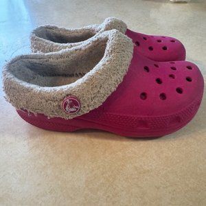 Bright Pink CROCS Lined Kids Size 12 / 13